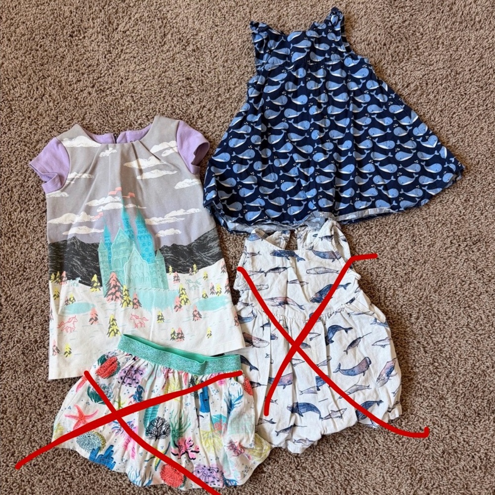 Colorful Kids' Clothing Set with Whale, under the sea, &  castle patterns